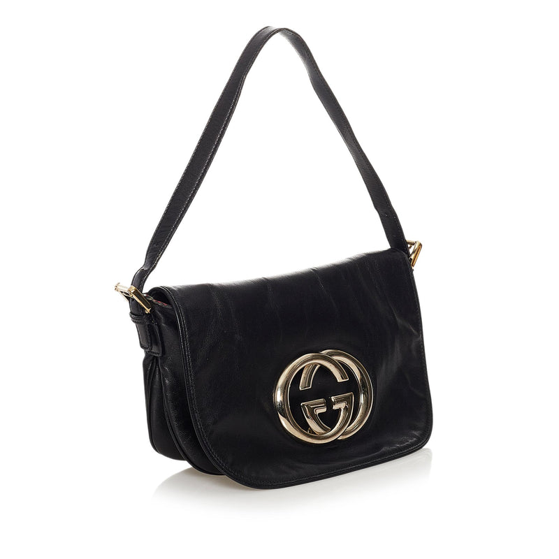 Gucci Britt Leather Shoulder Bag (SHG-32298)