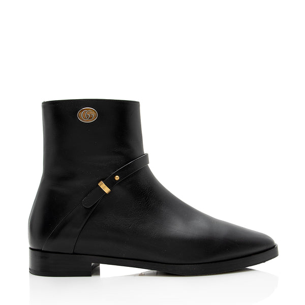 Gucci Calfskin Emblem Boots - Size 7.5 / 37.5 (SHF-16791)
