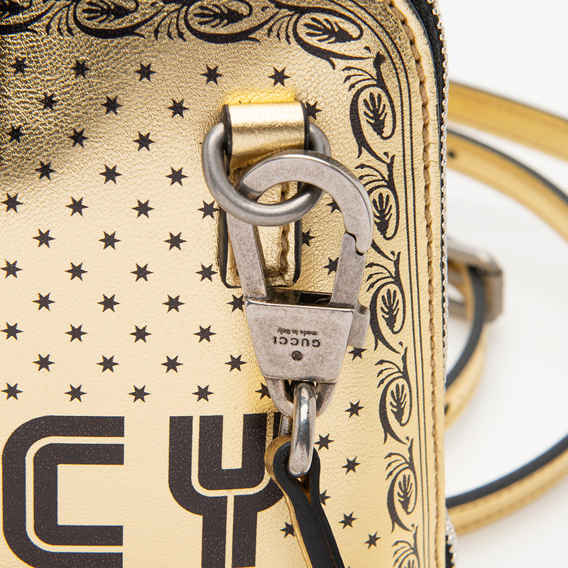 Gucci Calfskin Star Print Guccy Mini Shoulder Bag (SHF-13086)