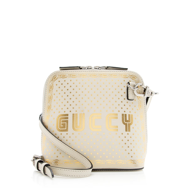 Gucci Calfskin Star Print Guccy Mini Shoulder Bag (SHF-20750)