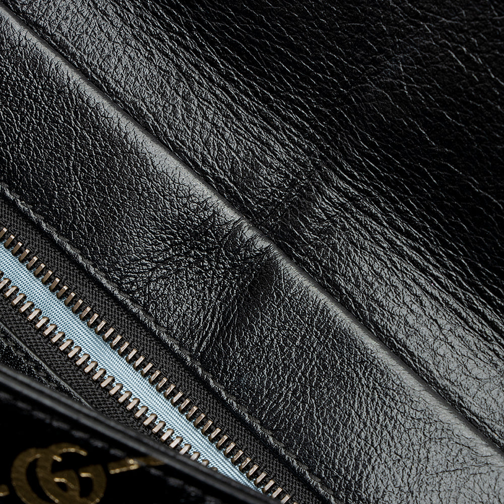 Gucci Calfskin Diagonal Stipe Thiara Double Shoulder Bag (SHF-21686)
