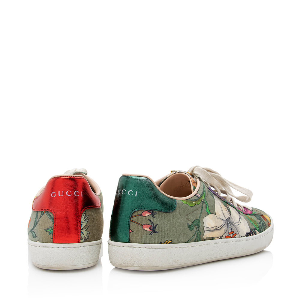 Gucci Canvas Floral Ace Sneakers - Size 8.5 / 38.5 (SHF-20918)