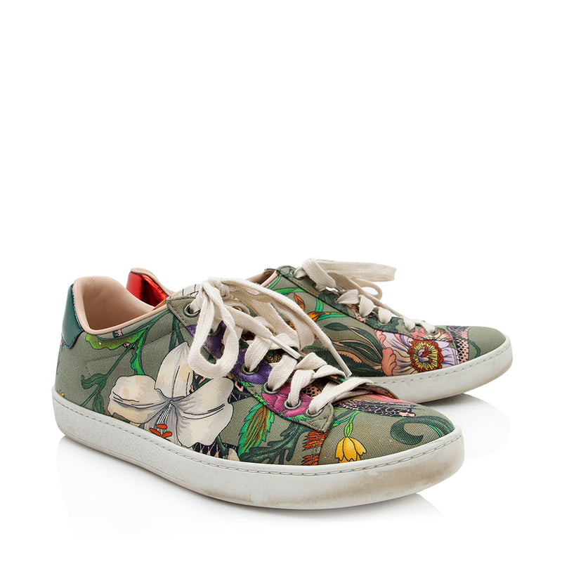 forhindre blok Lam Gucci Canvas Floral Ace Sneakers - Size 8.5 / 38.5 (SHF-20918) – LuxeDH