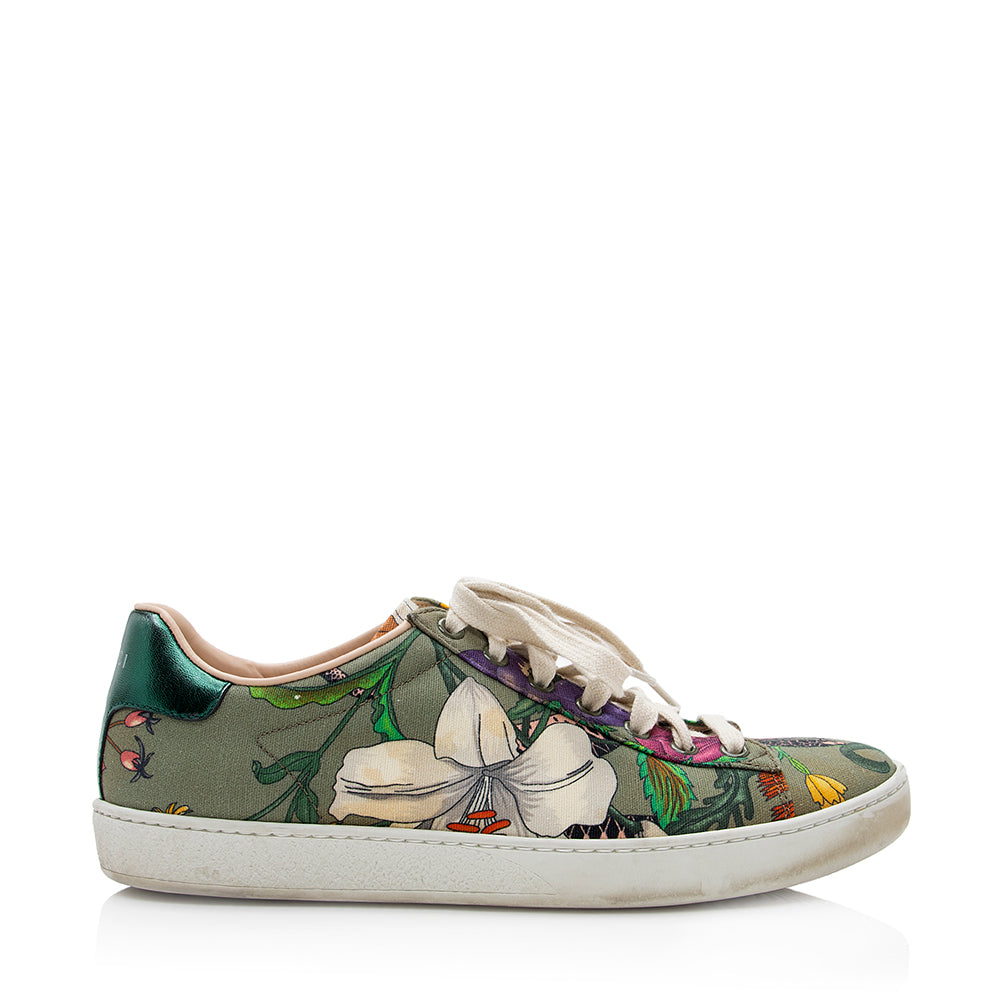 Gucci Canvas Floral Ace Sneakers - Size 8.5 / 38.5 (SHF-20918)