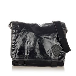 Gucci Crest Coated Canvas Crossbody Bag (SHG-23888)