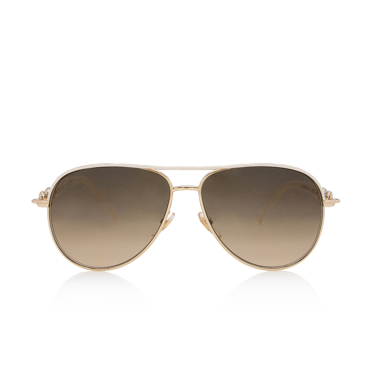 Gucci Crystal Marina Chain Shield Sunglasses Y2K Aesthetic Gucci Marina Chain Accent Shield Sunglasses - Blue  main image 2