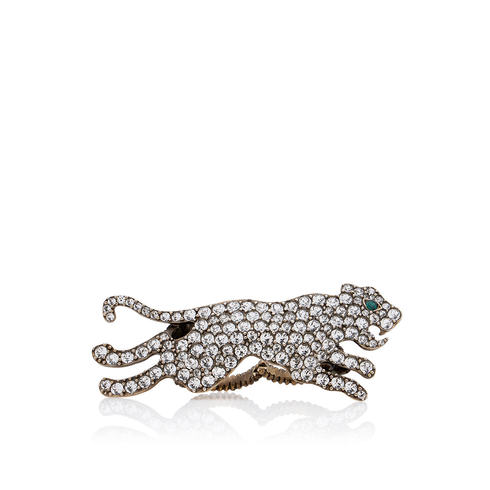 Gucci Crystal Panther Double Finger Ring (SHF-21903)