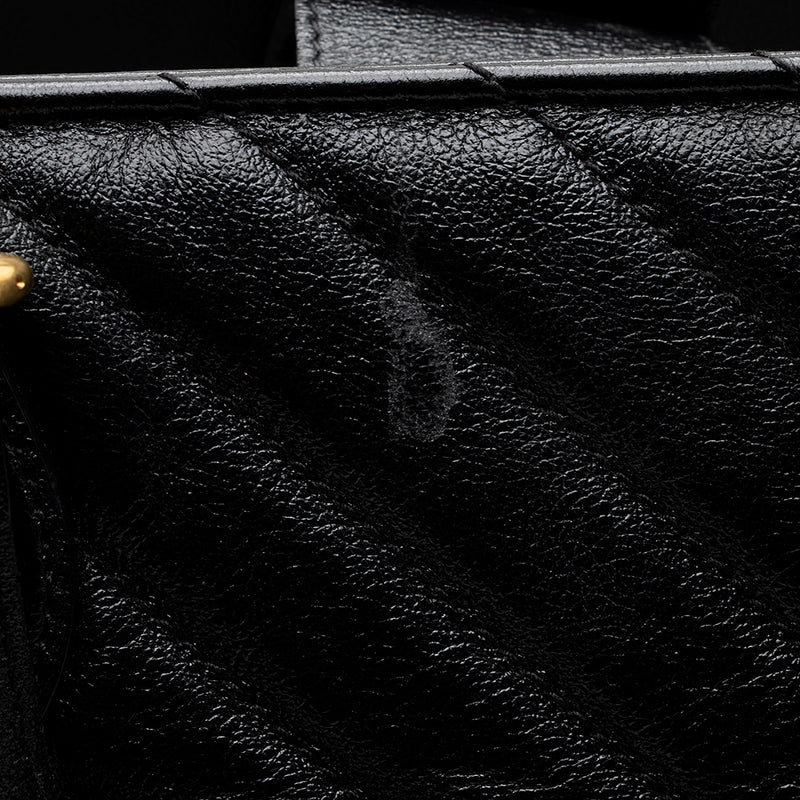 Gucci Diagonal Matelasse Leather GG Marmont Tote (SHF-18395)