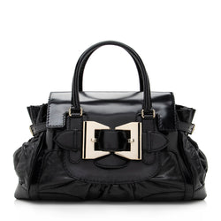 Gucci Patent Leather Dialux Queen Large Satchel (SHF-17585)