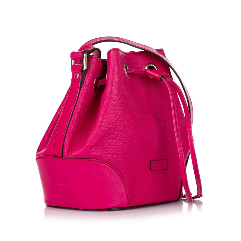 Gucci Diamante Bright Leather Bucket Bag (SHG-28842)