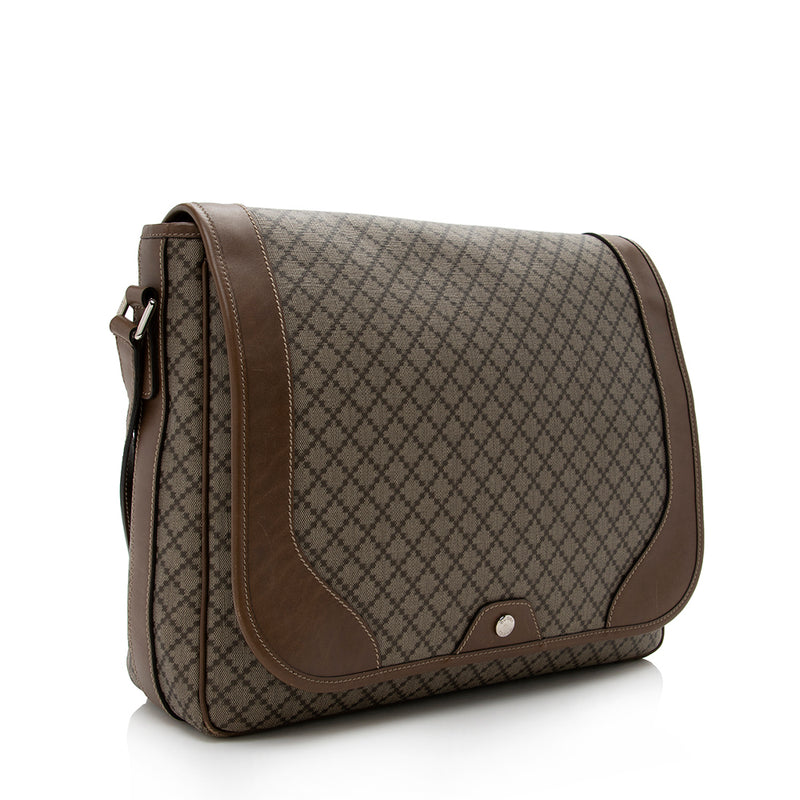 Gucci Diamante Canvas Large Messenger Bag (SHF-15223)