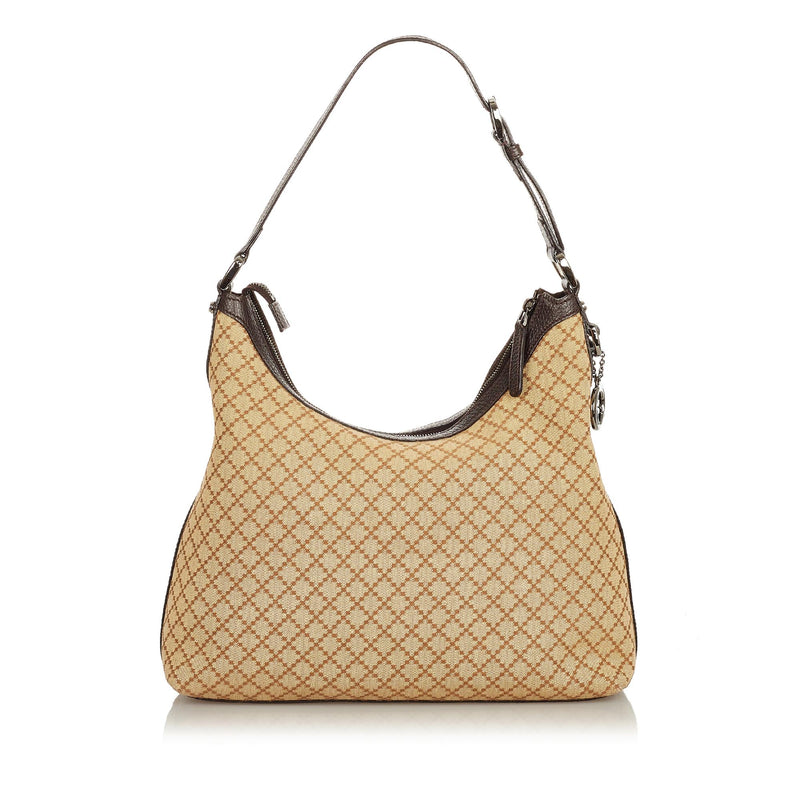 Gucci Diamante Charmy Canvas Shoulder Bag (SHG-25433)