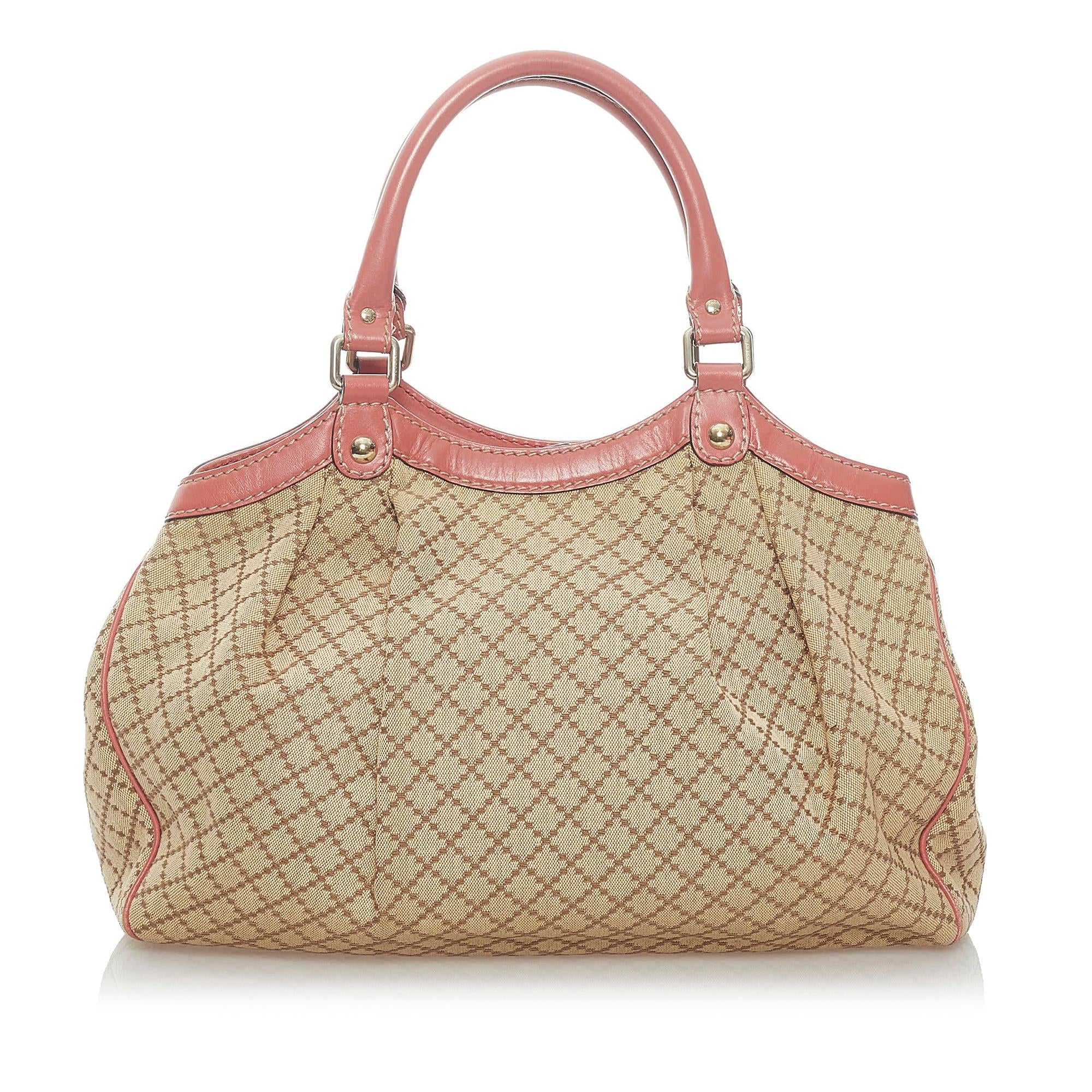 Gucci Diamante Sukey Canvas Tote Bag (SHG-32216)