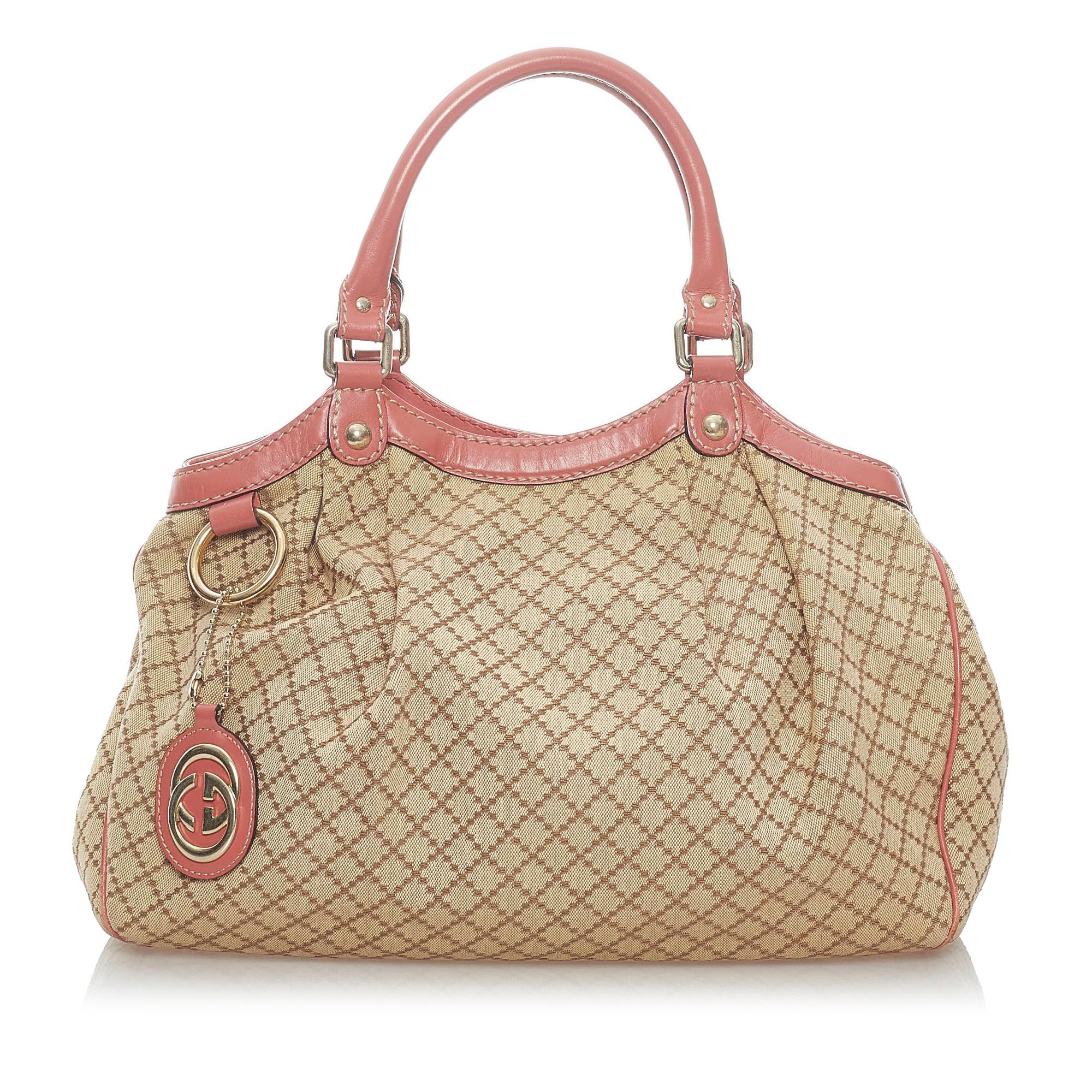 Gucci Diamante Sukey Canvas Tote Bag (SHG-32216)