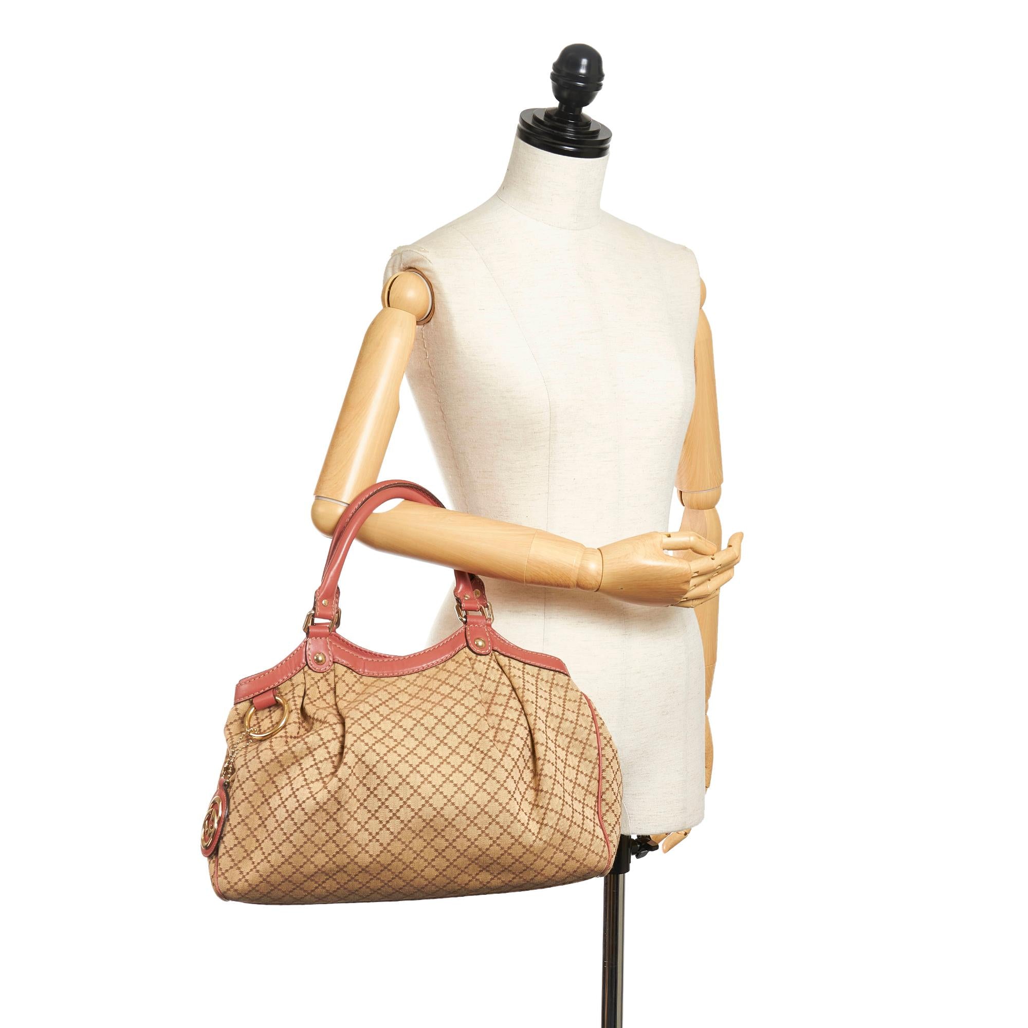 Gucci Diamante Sukey Canvas Tote Bag (SHG-32216)