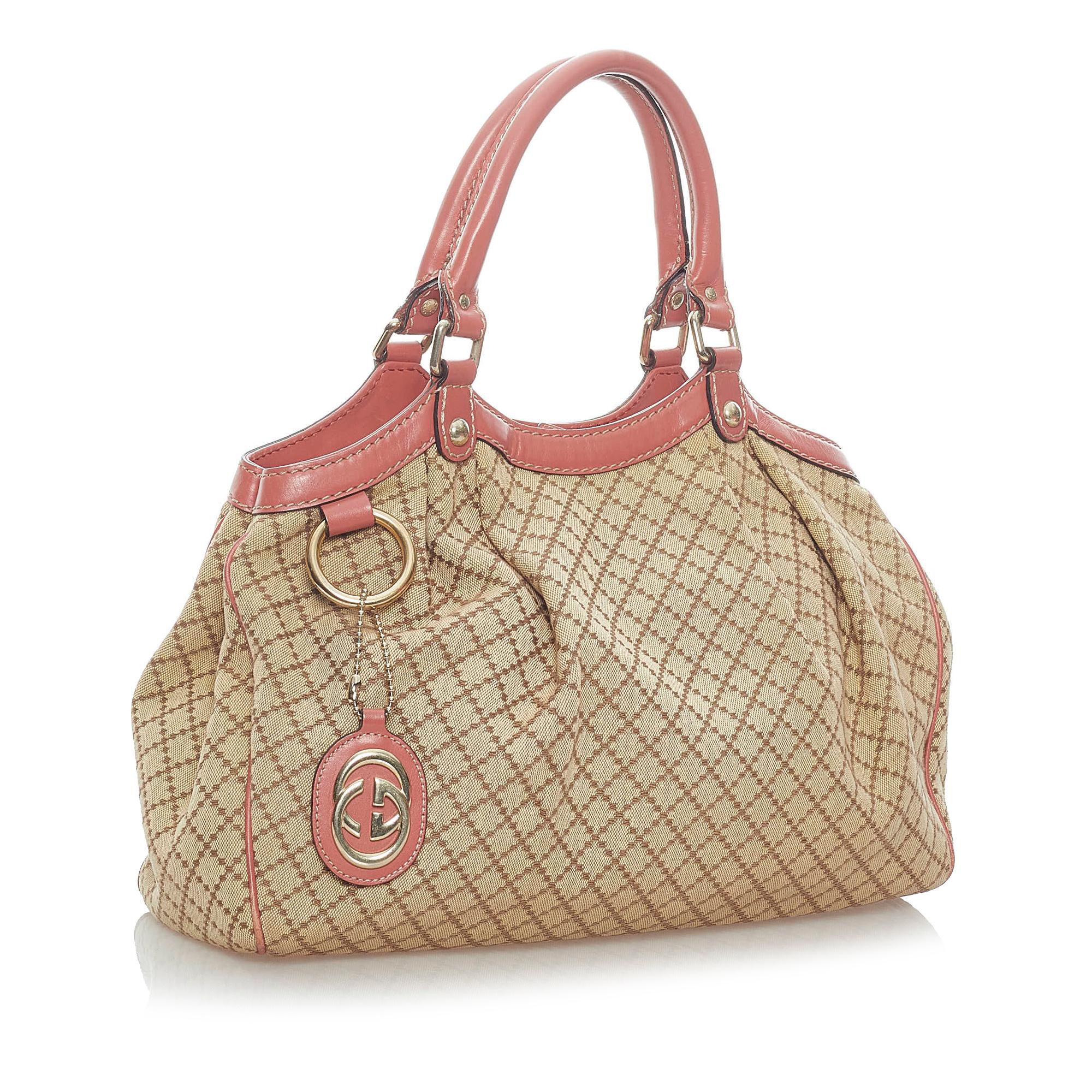 Gucci Diamante Sukey Canvas Tote Bag (SHG-32216)