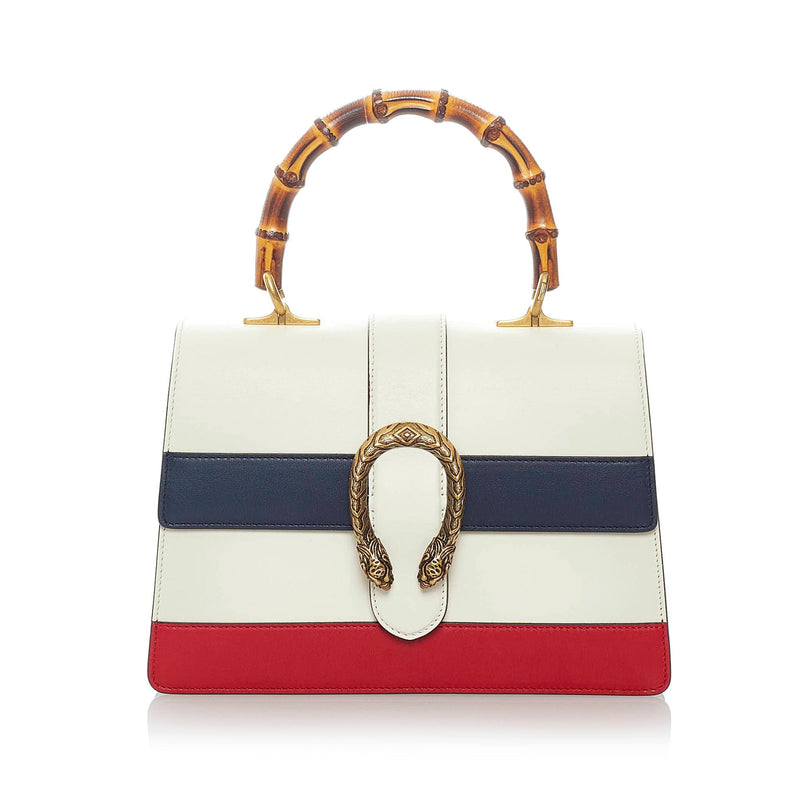 Gucci Dionysus Bamboo Top Handle Leather Satchel (SHG-32019)