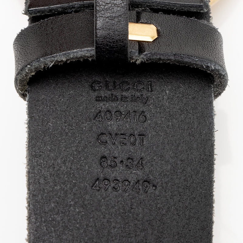 Gucci Distressed Leather GG Marmont Belt - Size 34 / 85 (SHF-22298)