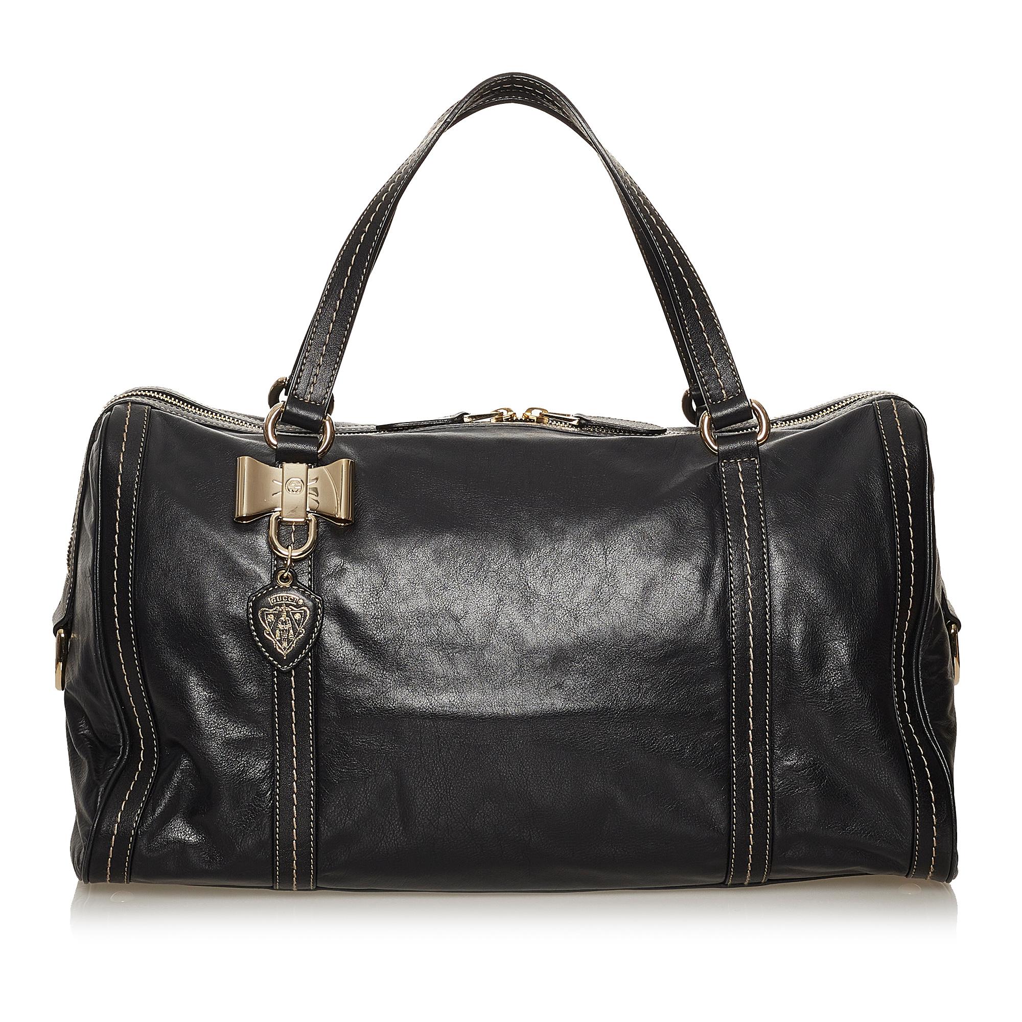 Gucci Duchessa Leather Boston Bag (SHG-29188)