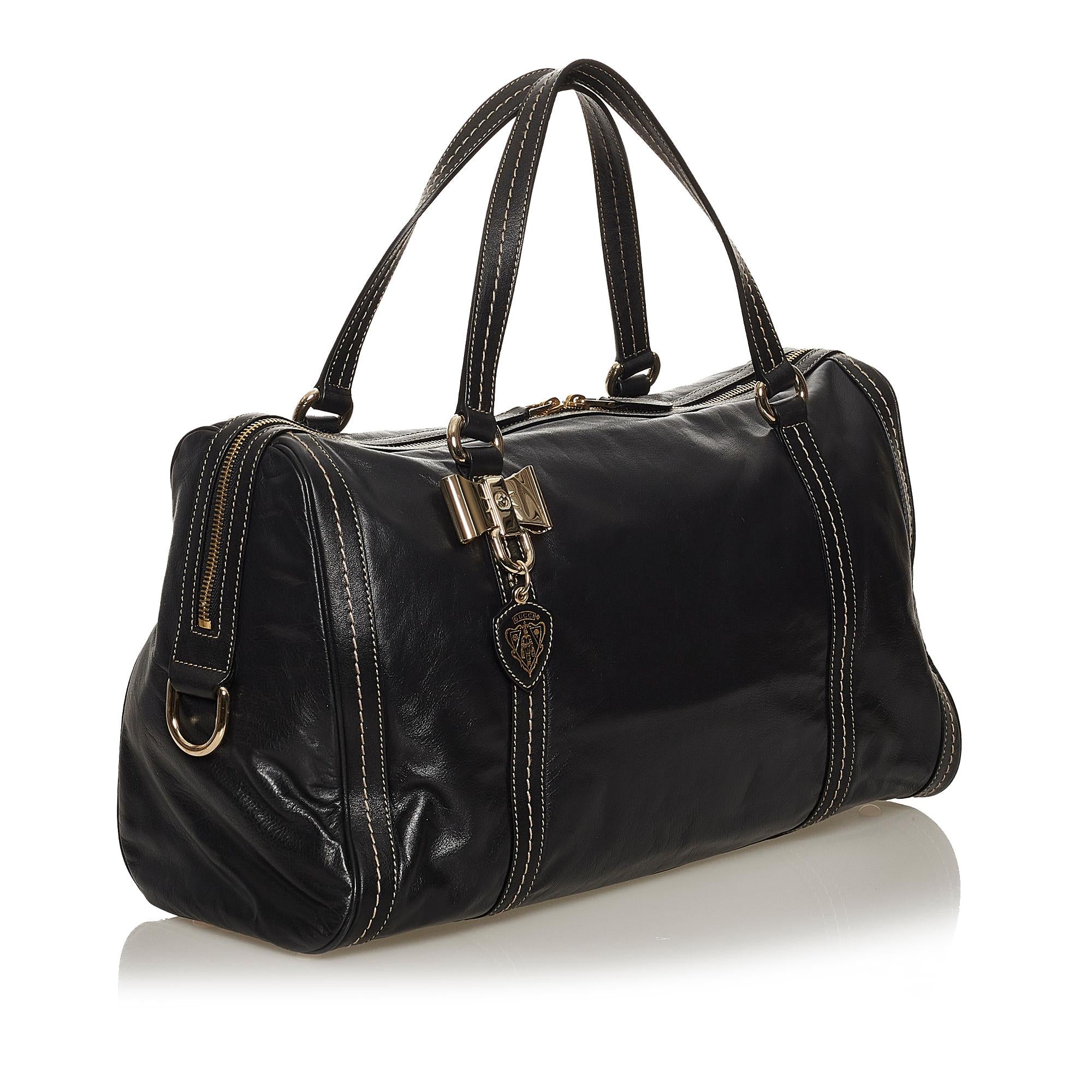 Gucci Duchessa Leather Boston Bag (SHG-29188)