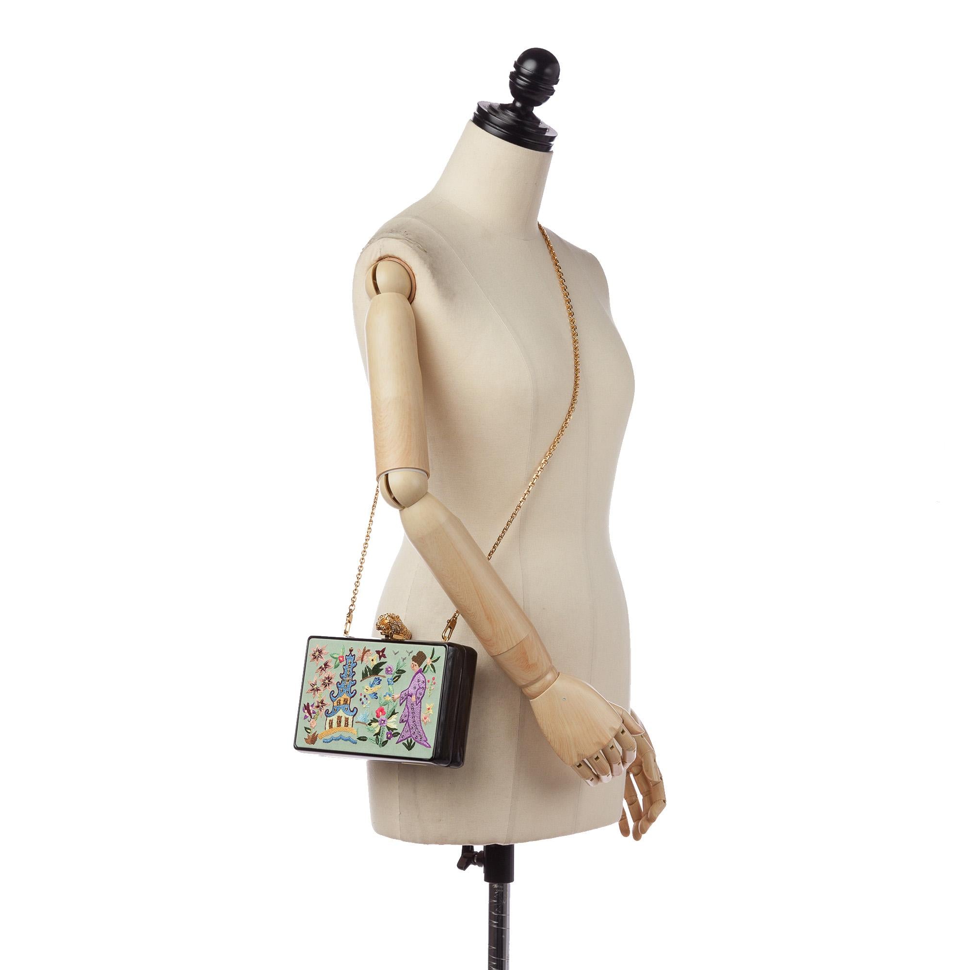 Gucci Embroidered Broadway Canvas Crossbody Bag (SHG-32638)