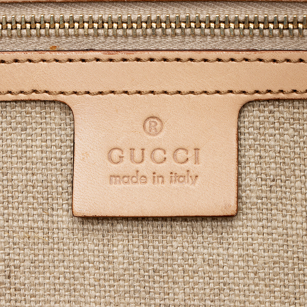 Gucci Flora Bamboo Half Moon Medium Hobo (SHF-19663)