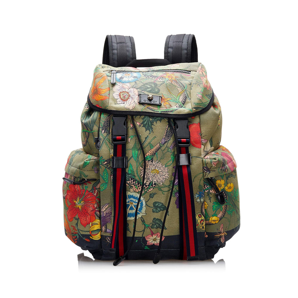 Fremkald Siesta Erobre Gucci Flora Snake Techpack Backpack (SHG-C67crI) – LuxeDH