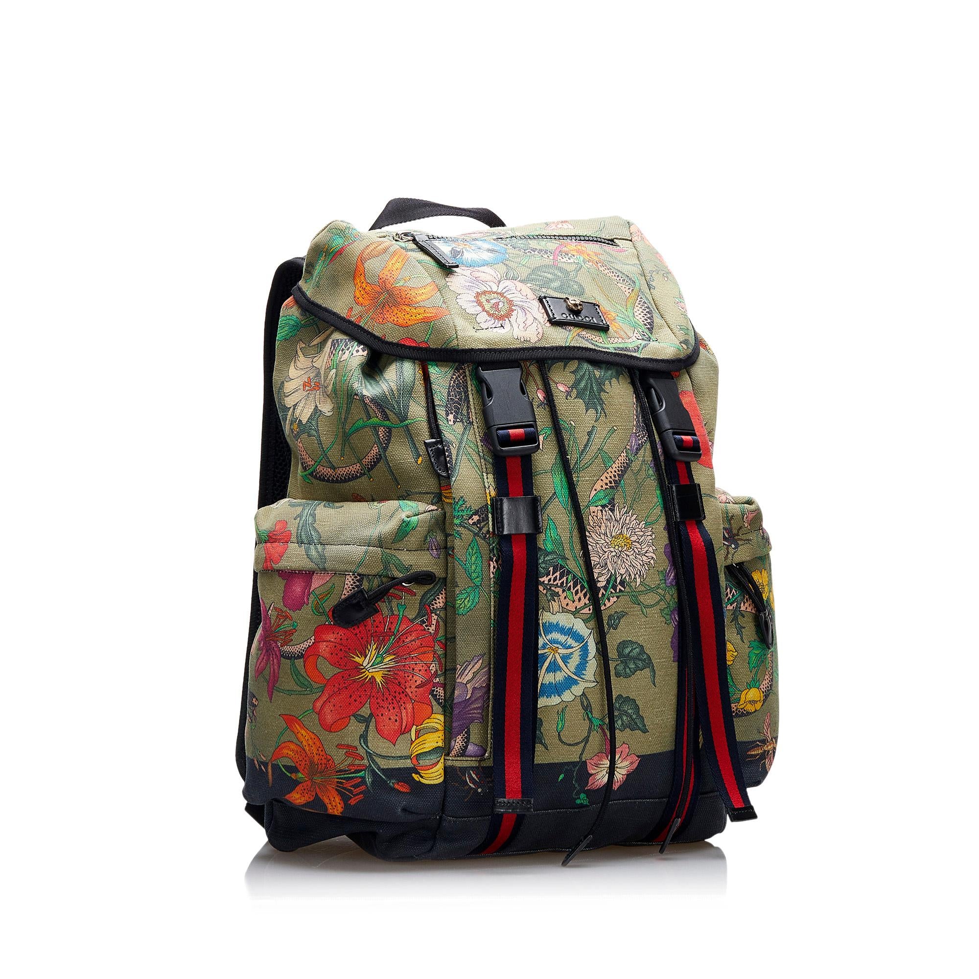 Gucci Flora Snake Techpack Backpack (SHG-C67crI)