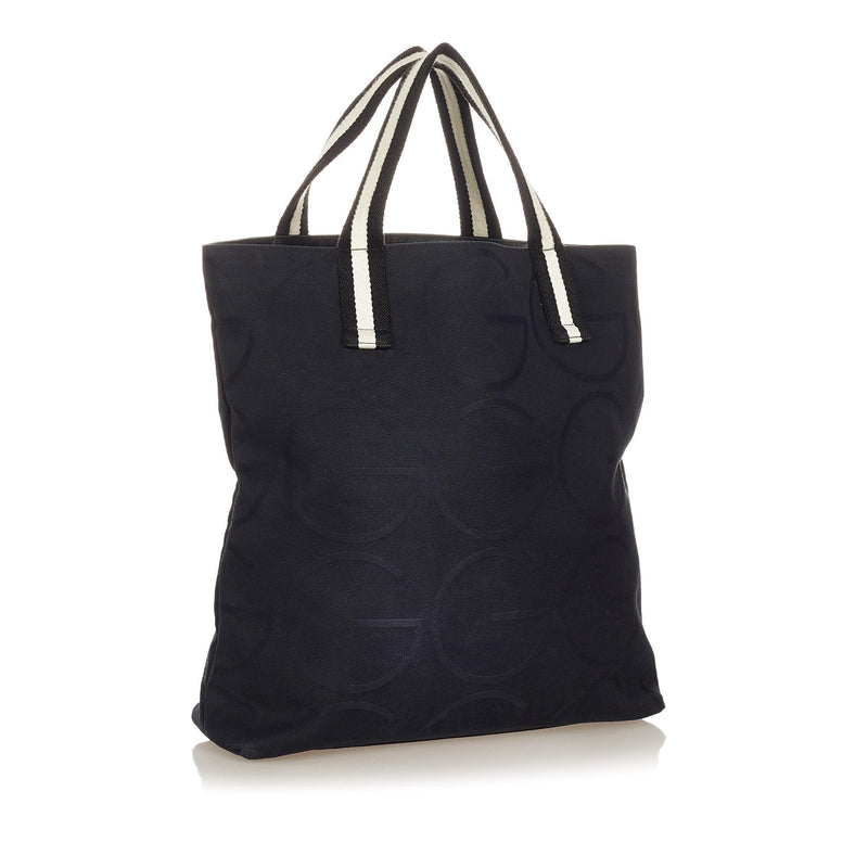Gucci G Logo Canvas Web Tote Bag (SHG-22237)