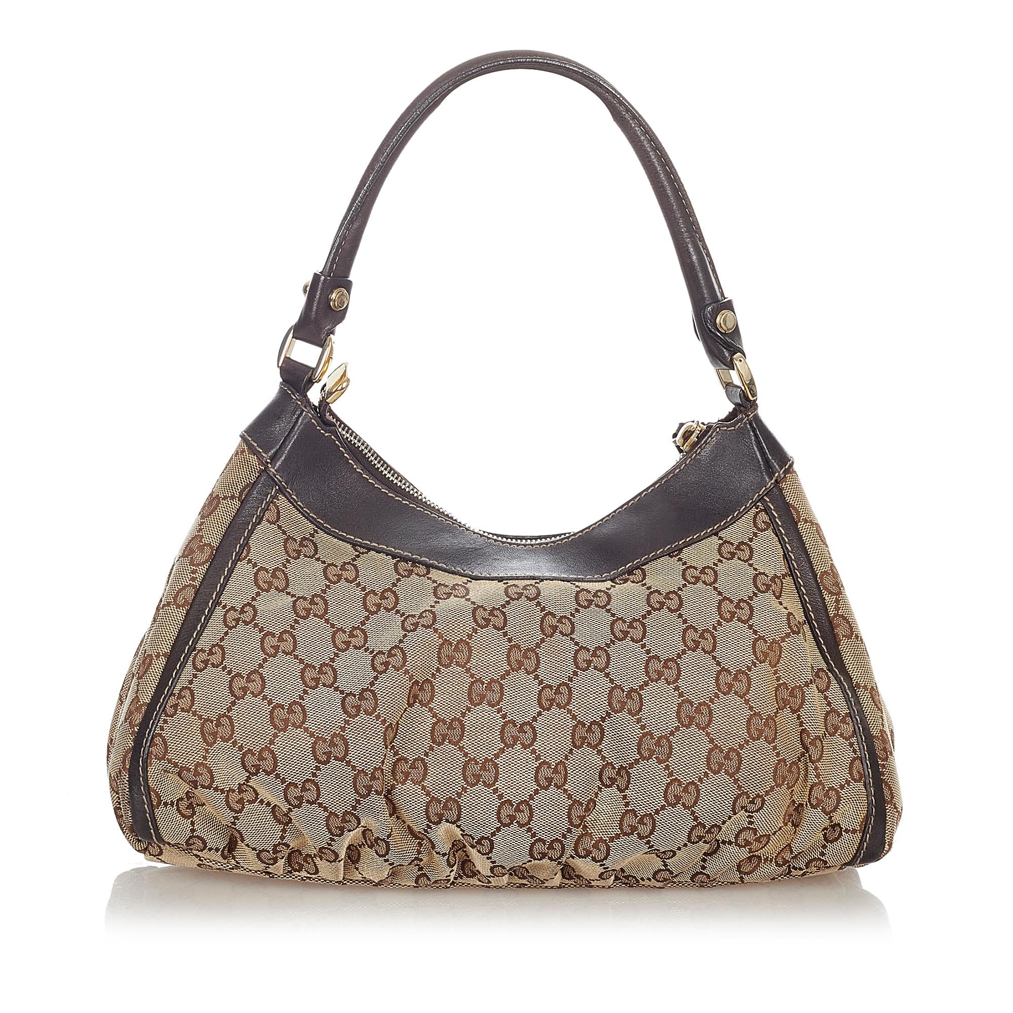 Gucci GG Canvas Abbey D-Ring Shoulder Bag (SHG-23632)