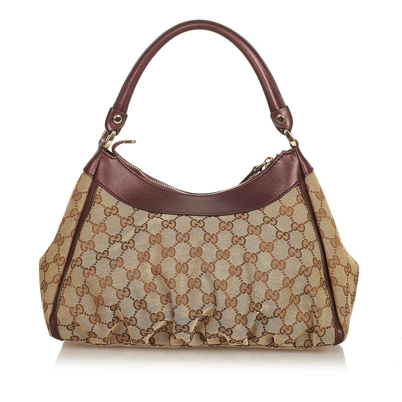 Gucci GG Canvas Abbey D-Ring Shoulder Bag (SHG-26649) – LuxeDH