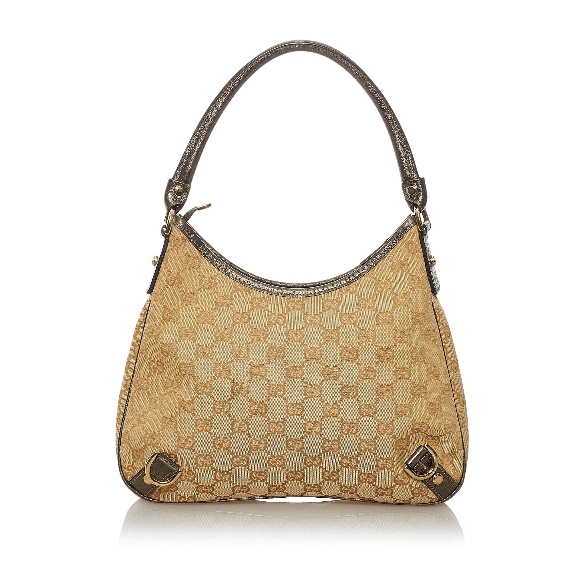 Gucci GG Canvas Abbey D-Ring Shoulder Bag (SHG-29053)