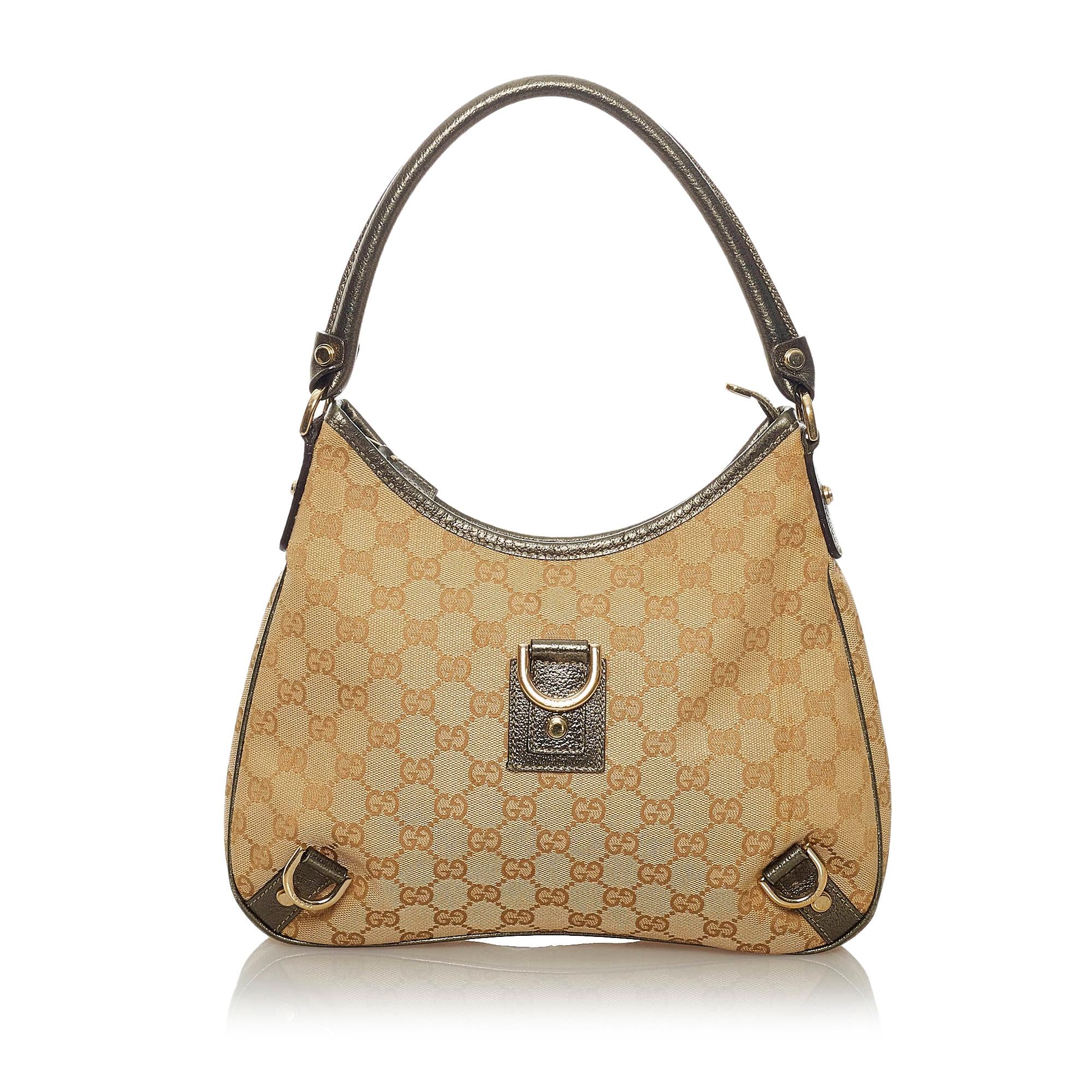Gucci GG Canvas Abbey D-Ring Shoulder Bag (SHG-29053)