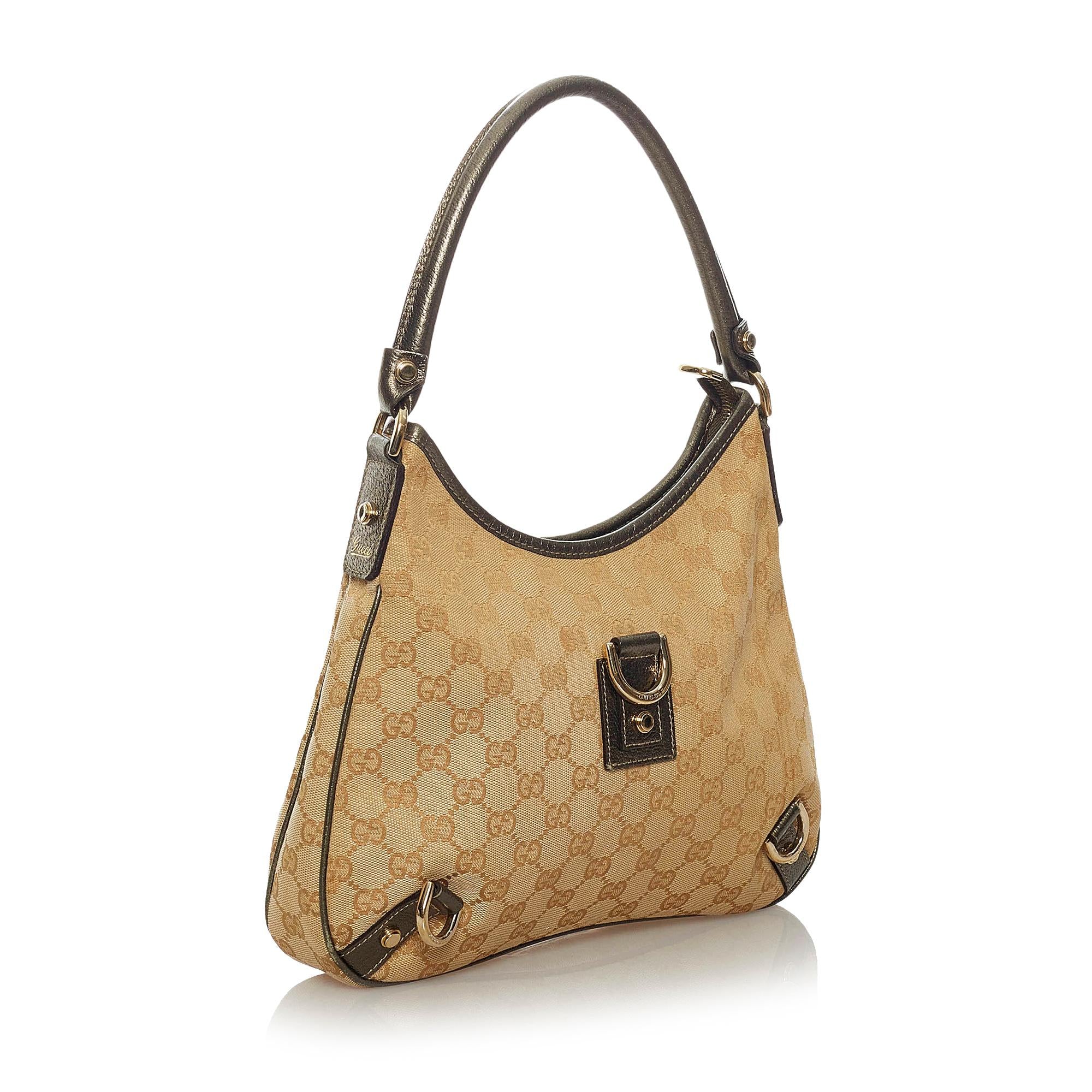 Gucci GG Canvas Abbey D-Ring Shoulder Bag (SHG-29053)