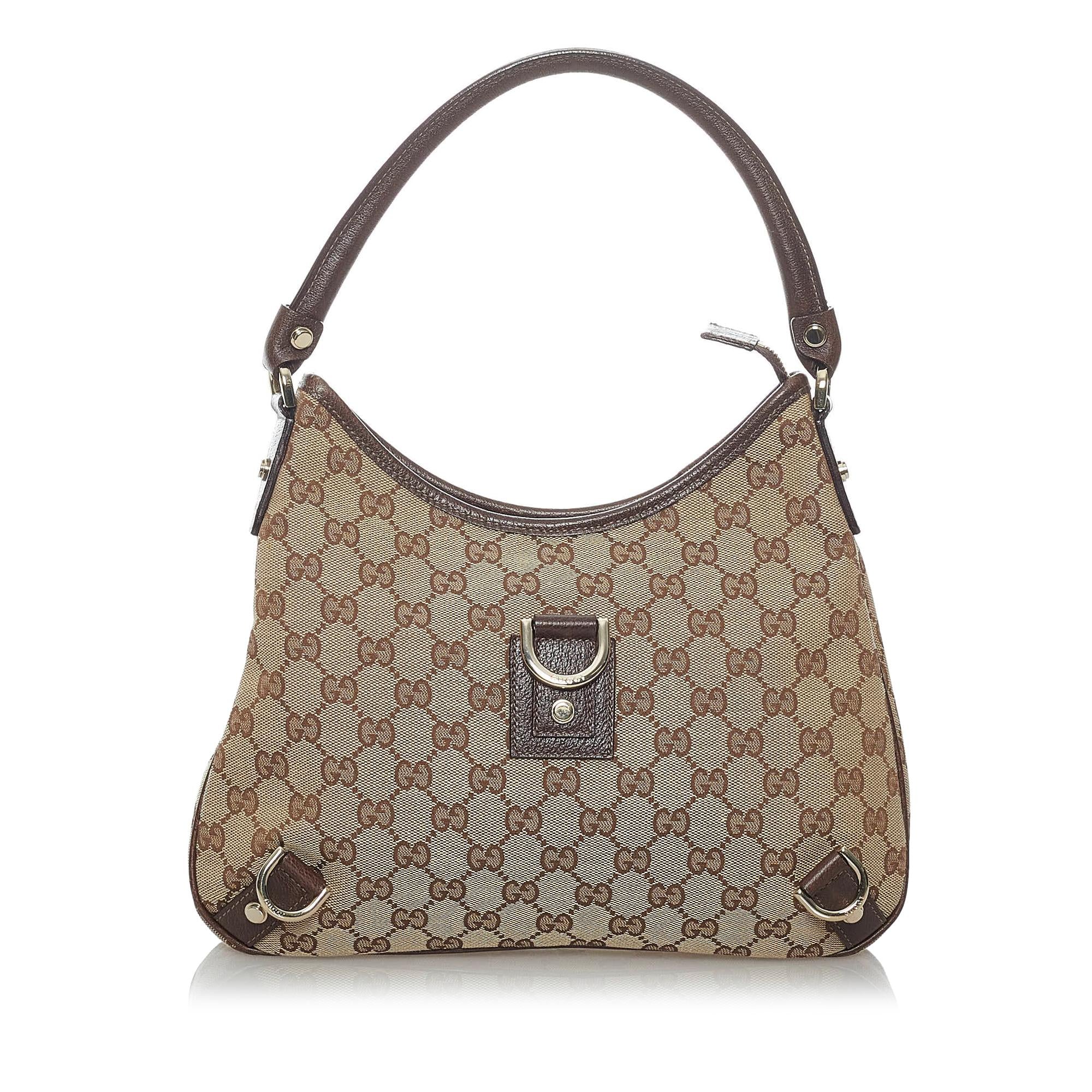 Gucci GG Canvas Abbey D-Ring Shoulder Bag (SHG-30006)