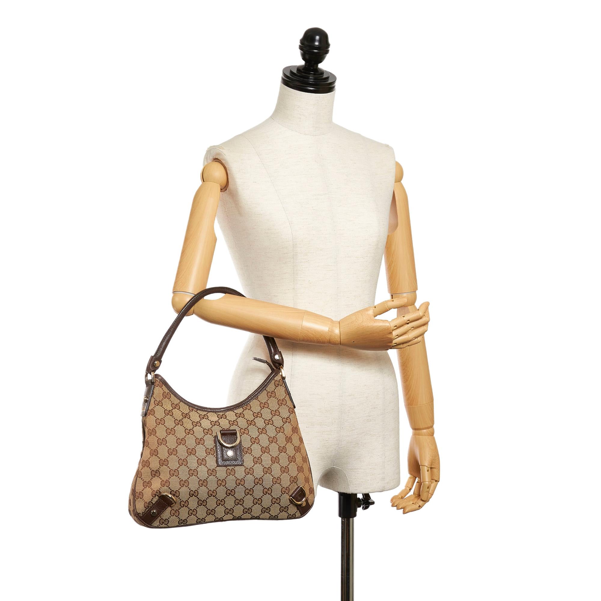 Gucci GG Canvas Abbey D-Ring Shoulder Bag (SHG-30006)