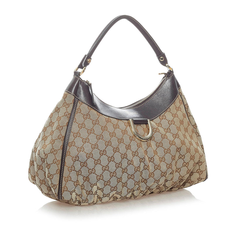Gucci GG Canvas Abbey D-Ring Shoulder Bag (SHG-32413)