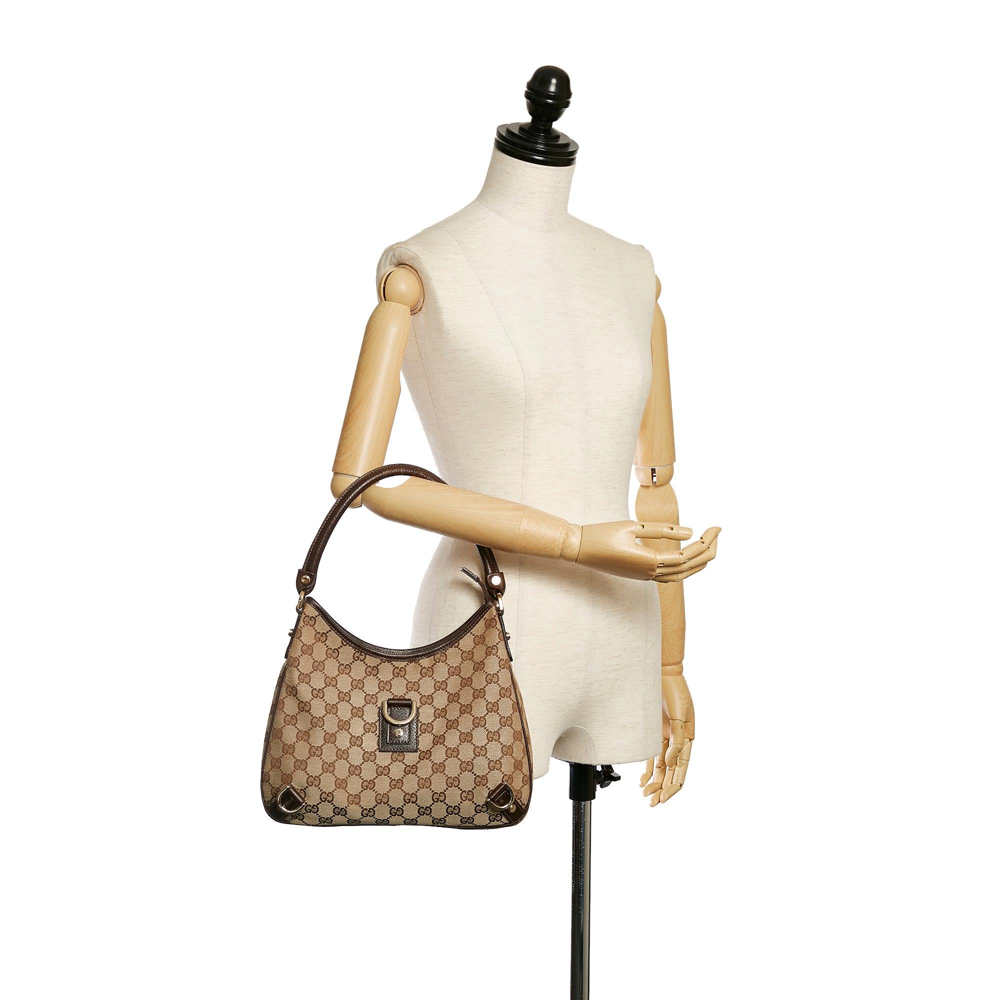Gucci GG Canvas Abbey D-Ring Shoulder Bag (SHG-32514)