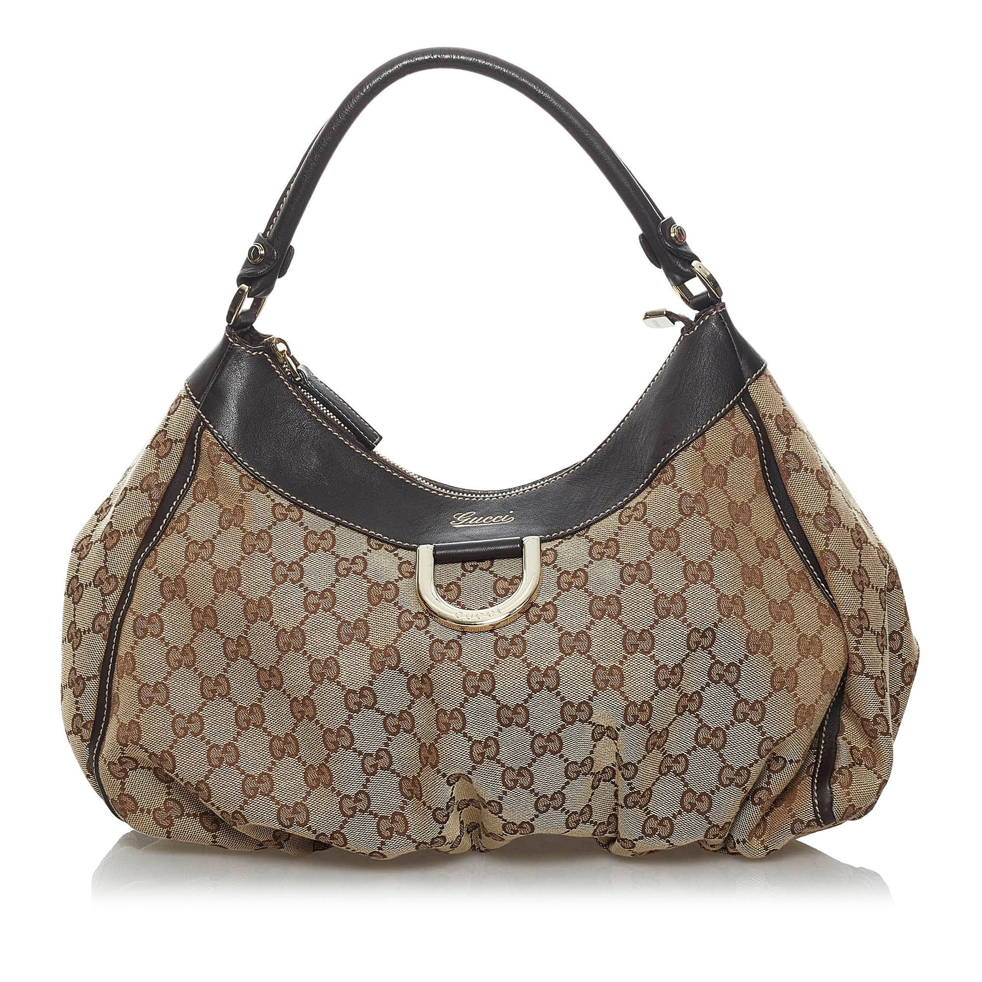 Gucci GG Canvas Abbey D-Ring Shoulder Bag (SHG-33751)