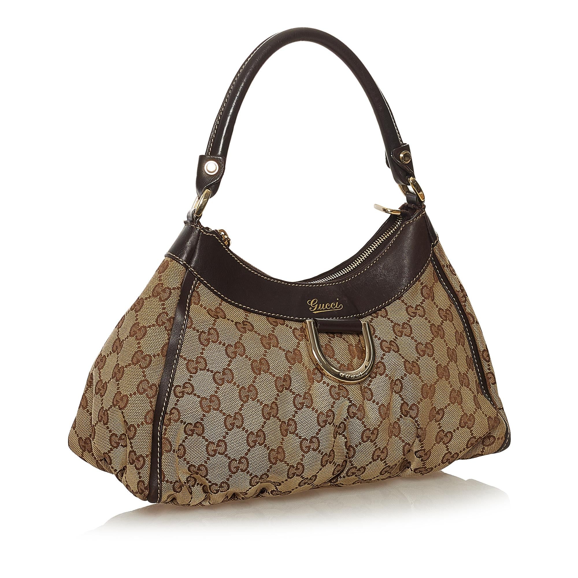 Gucci GG Canvas Abbey D-Ring Shoulder Bag (SHG-34625)