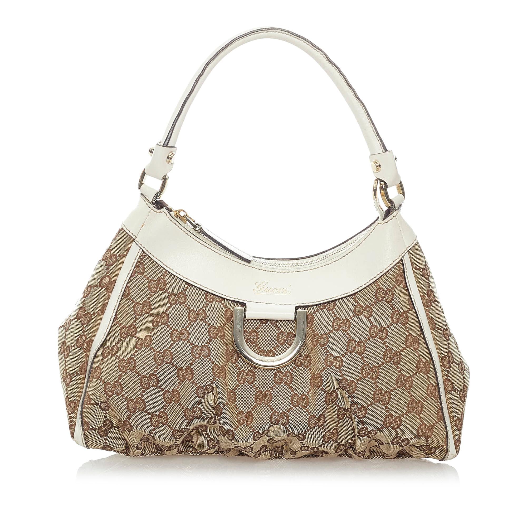 Gucci GG Canvas Abbey D-Ring Shoulder Bag (SHG-34755)