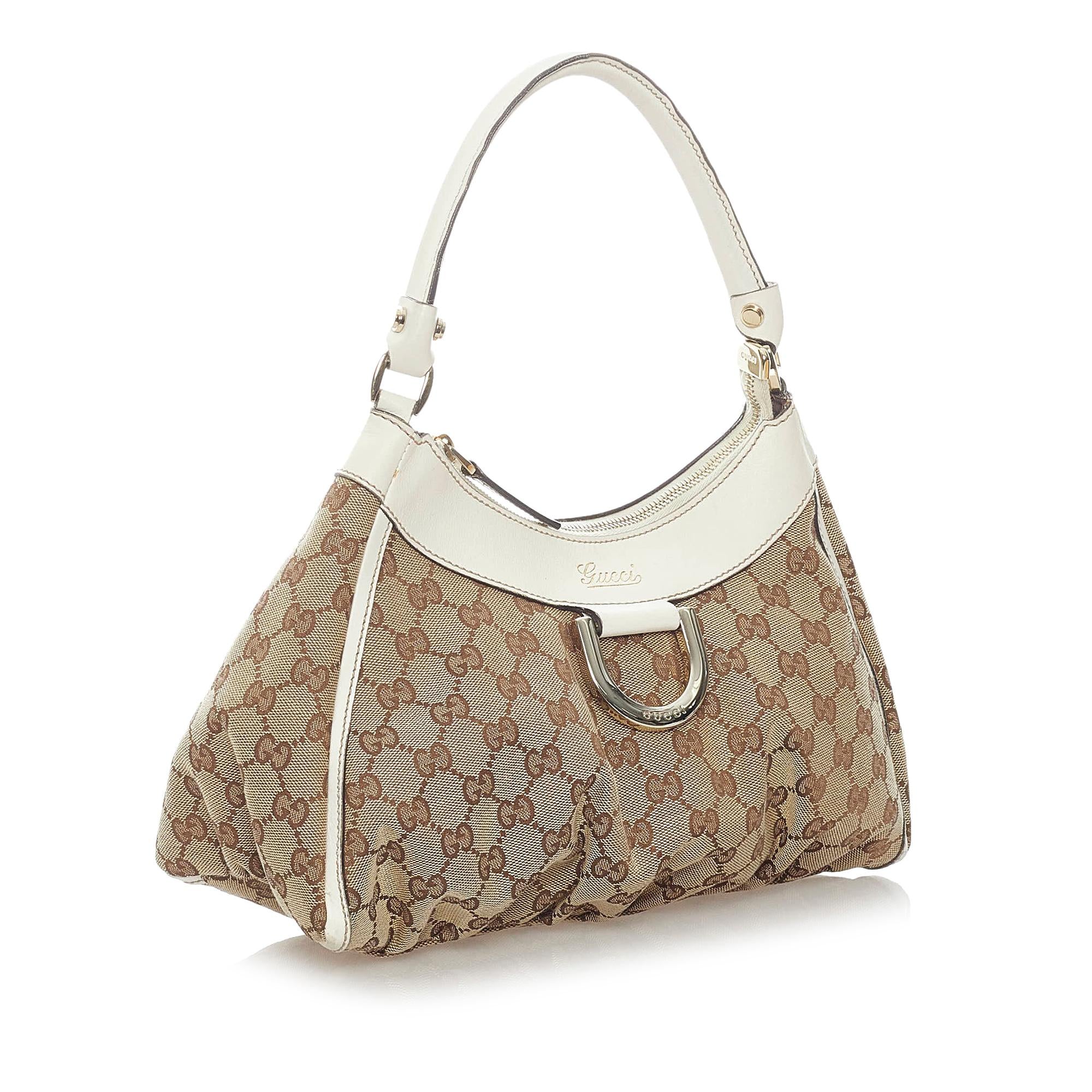 Gucci GG Canvas Abbey D-Ring Shoulder Bag (SHG-34755)