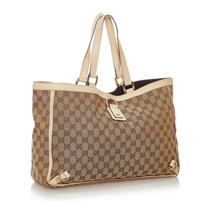 Gucci GG Canvas Abbey D- Ring Tote Bag (SHG-27554)