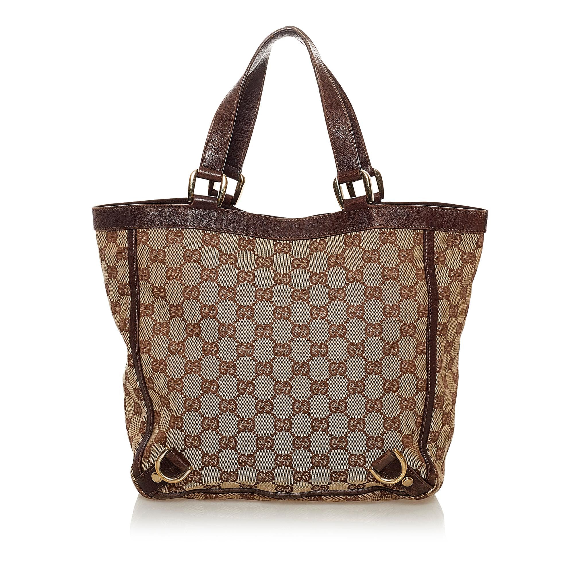 Gucci GG Canvas Abbey D-Ring Tote Bag (SHG-32272)