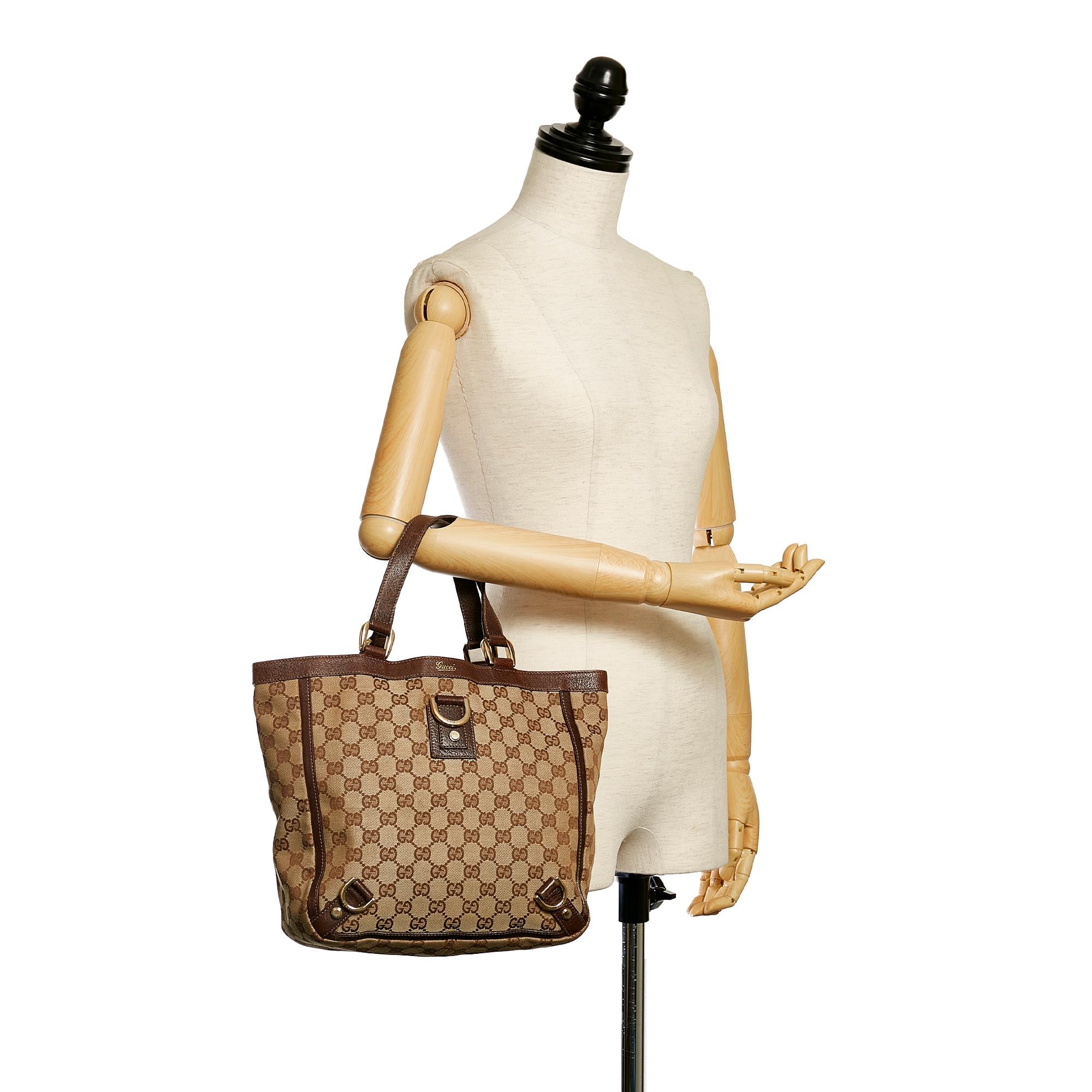 Gucci GG Canvas Abbey D-Ring Tote Bag (SHG-32272)