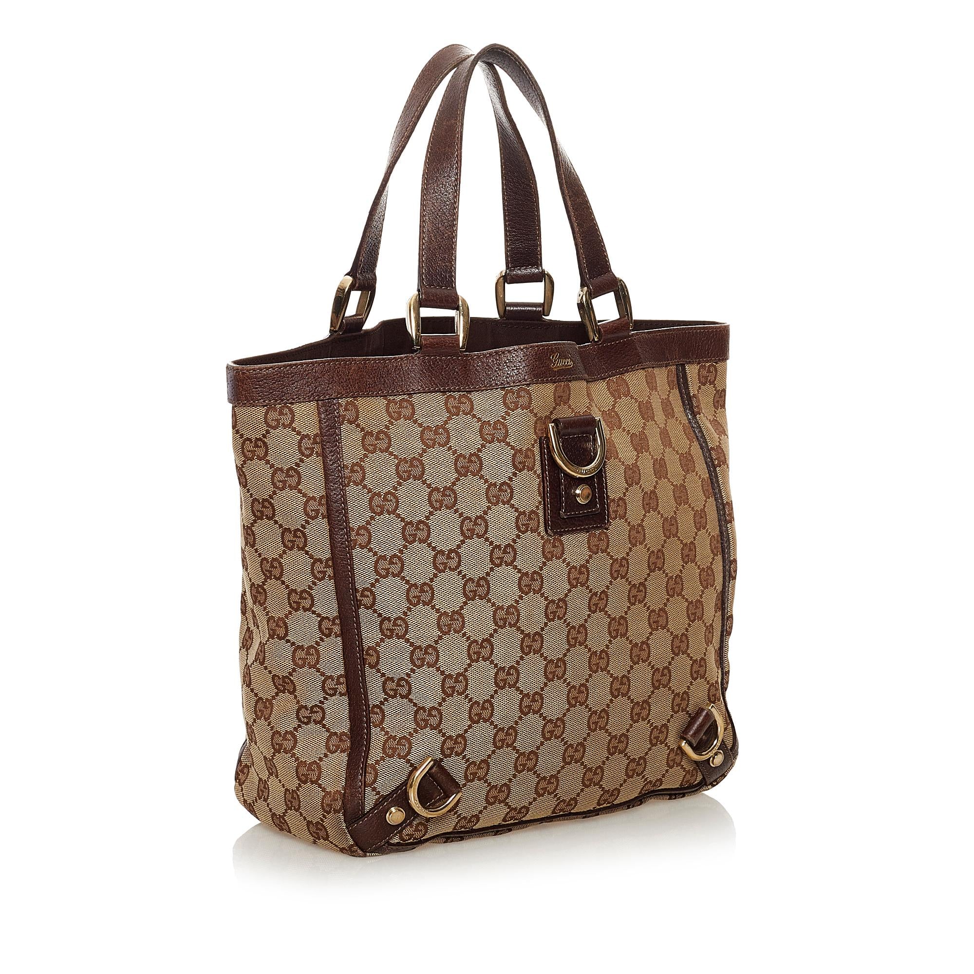 Gucci GG Canvas Abbey D-Ring Tote Bag (SHG-32272)