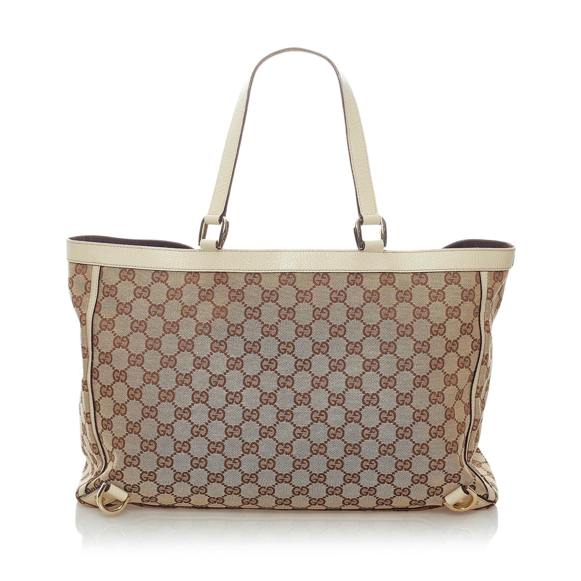Gucci GG Canvas Abbey D- Ring Tote Bag (SHG-32548)