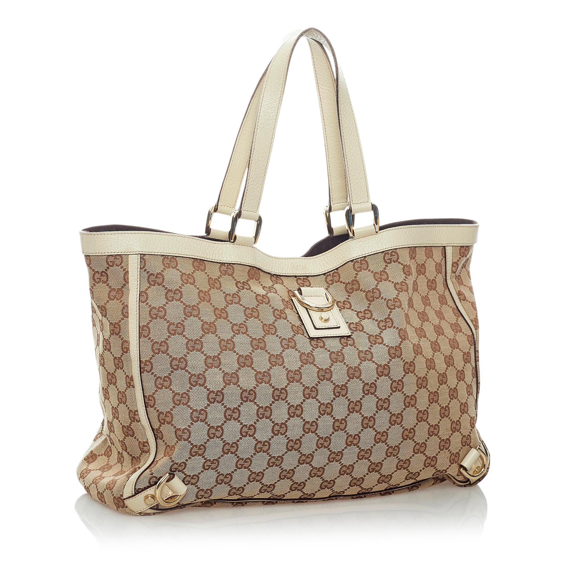 Gucci GG Canvas Abbey D- Ring Tote Bag (SHG-32548)
