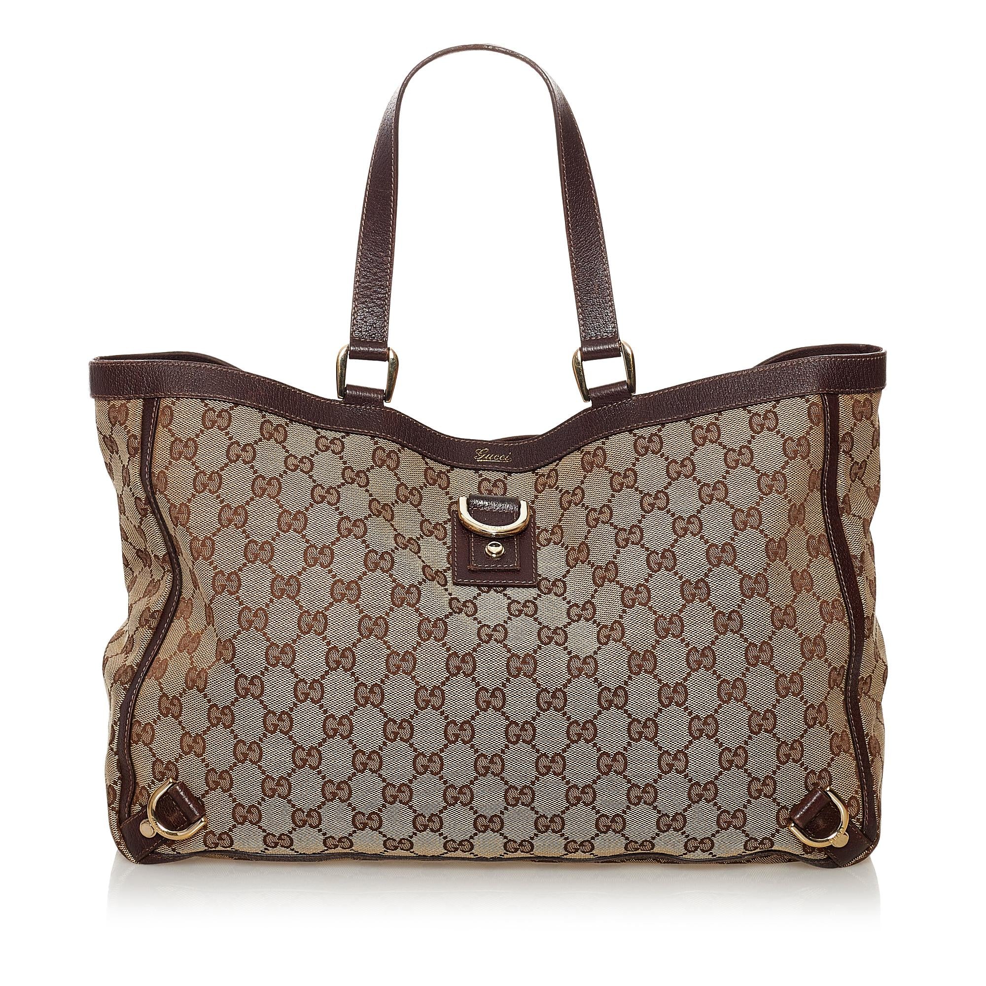 Gucci GG Canvas Abbey D-Ring Tote Bag (SHG-32696)