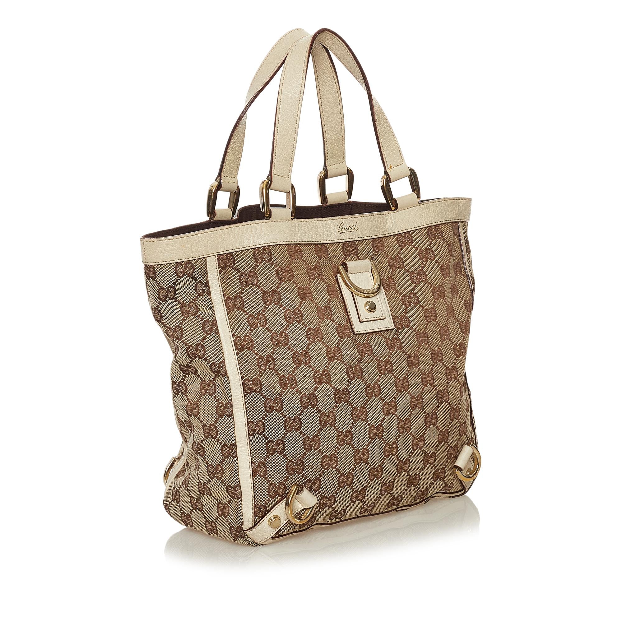 Gucci GG Canvas Abbey D-Ring Tote Bag (SHG-34880)